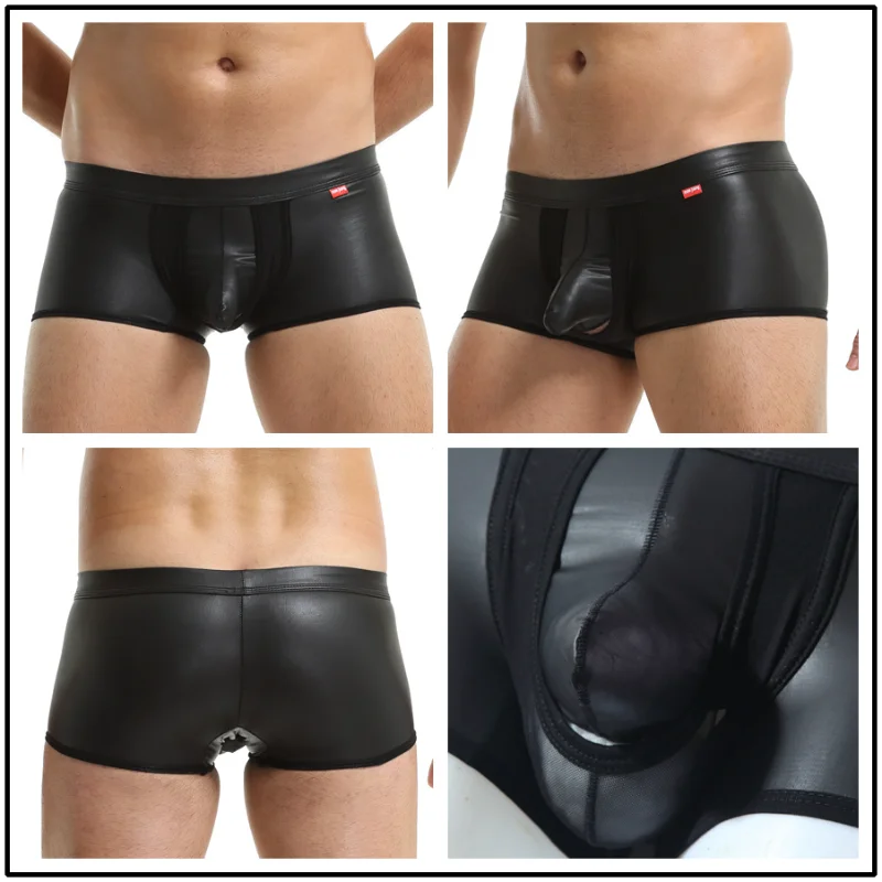 Celana dalam pria kulit Pu hit - Trunk Breathable Men ulasan dan harga
